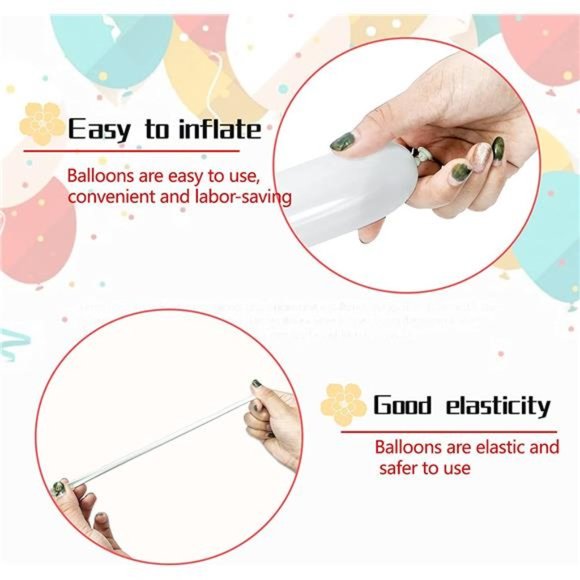 100Pcs 260 Balloons White Long Balloons for Balloon Garland Thickening Skinny - Picture 4 of 7